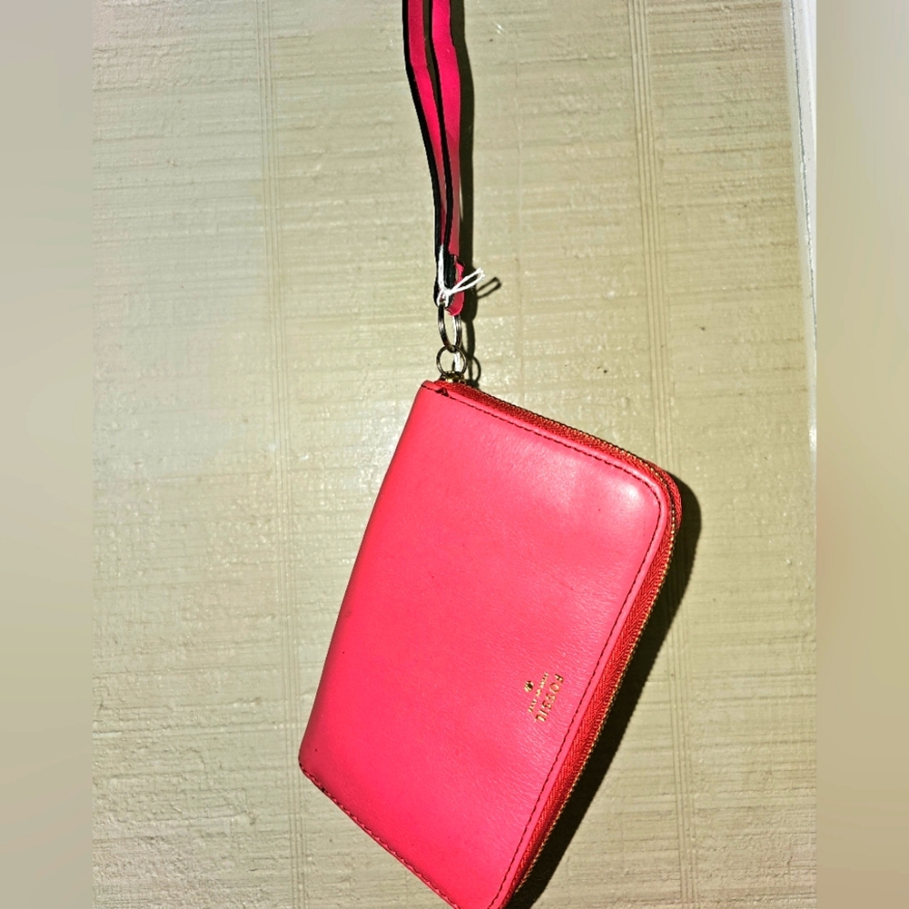 Fossil,  Pink Wristlet, Wallet 4 x 6.5in